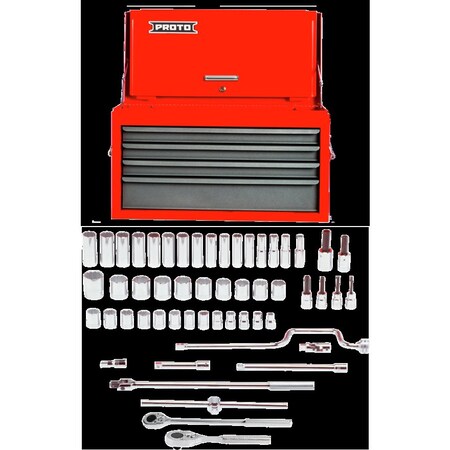 Proto 54Pc Skt Set 1/2 Dr 12Pt W/Bx J54216A